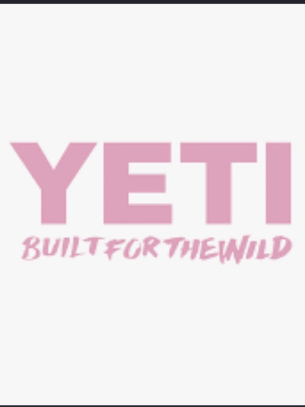 YETI Built For The Wild WINDOW DECAL Pink New